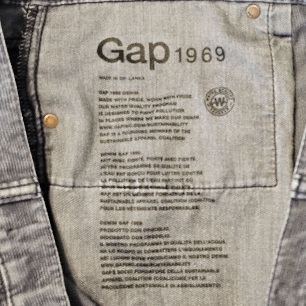 Gap 1969 Corduroy‎ Straight Fit 5-Pockets Pants Preppy Gray 38x30* (*Tag 36x30) - Picture 8 of 14